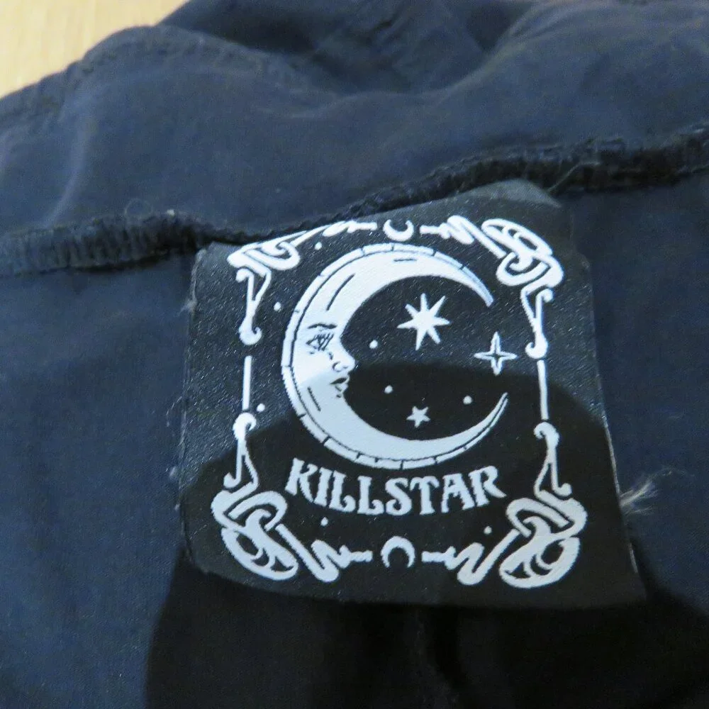 KILLSTAR Death Ray Black Stretch Leggings Skull Print Goth Vampire Whimsigoth - Picture 14 of 15